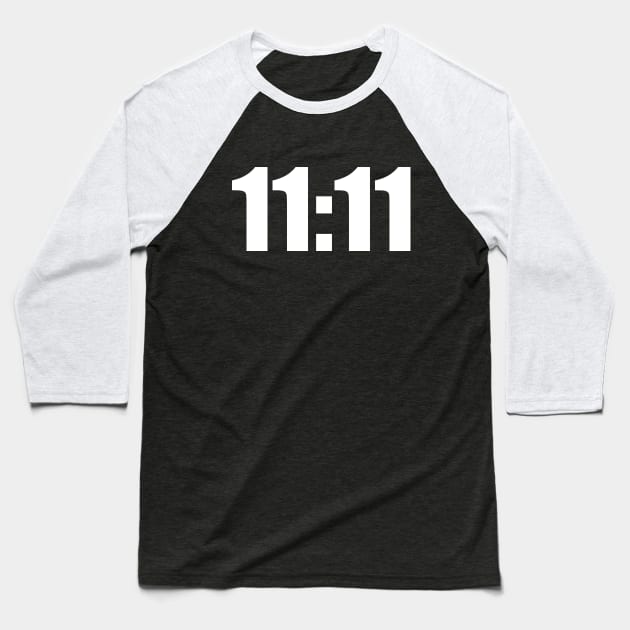 11:11 Lucky Time Baseball T-Shirt by epiclovedesigns